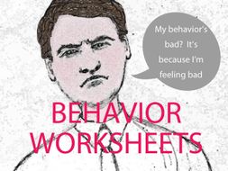 Behavior, Gratitude and Self-esteem Worksheets Bundle (US)