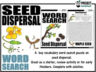 Seed Dispersal Word Search