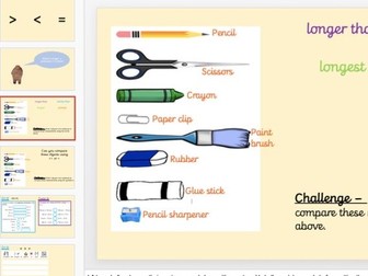 Year 2 Maths Length m cm compare, order and measure 8 lessons Powerpoint & activities worksheets