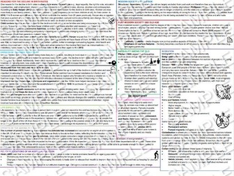 AQA A-Level Sociology Demography Revision Poster