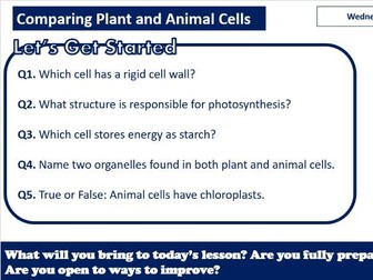 Comparing Plant and Animal Cells- AAQ Applied Science