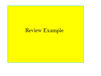 Review Example