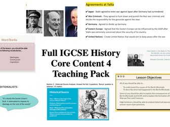 Full IGCSE History Core Content 4 Teaching Pack