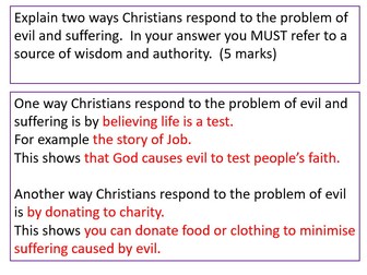 L10 Christian Responses to Evil and Suffering