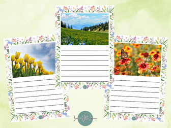 Flowers writing pack