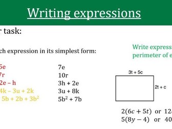 Writing expressions