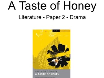 A Taste of Honey - Cambridge IGCSE Literature - Workbook