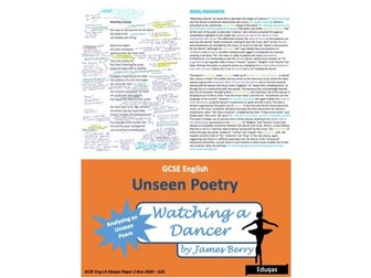 Analysing Unseen Poetry | GCSE English Literature | Eduqas Paper 2 Nov 2020 Q31