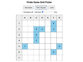 Pirate Game Grid Picker