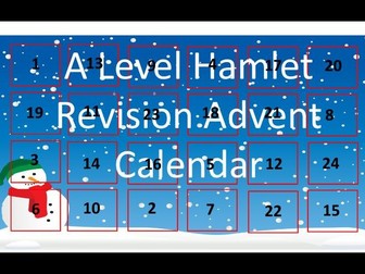 A Level Hamlet Revision Advent Calendar
