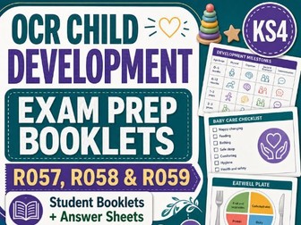 Child Development Exam Prep Booklets | R057, R058 and R059 | Student Booklets and Answer Sheets