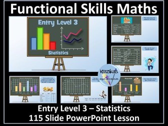 Statistics PowerPoint Lesson - Functional Skills Maths - Entry Level 3