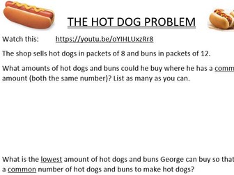 The Hot Dog Problem - Investigating Lowest Common Multiple