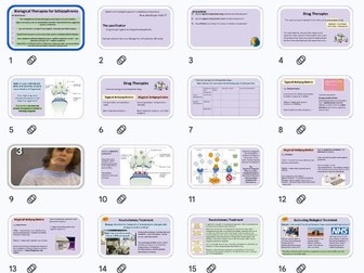 AQA Schizophrenia: Biological Treatment - Drug Therapy NEW 2025 Specification