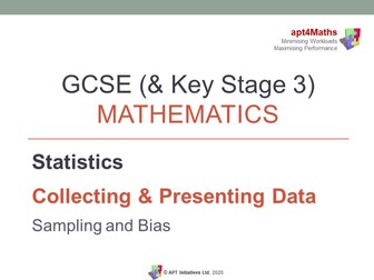 apt4Maths: PowerPoint (Lesson 4 of 14) on Collecting and Presenting Data - SAMPLING & BIAS