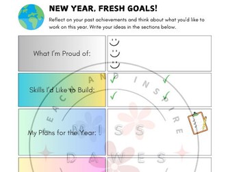 Ready, Set, Goals! Kickstart Your Year! Worksheet