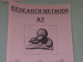 Research methods booklet- 2nd year