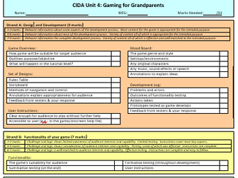 CIDA 2012 – D204 – Gaming for Grandparents - Checklist