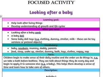 Homeschooling - Looking after a baby (2.5 -4yo)