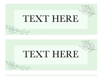 Botanical-themed labels