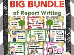 Report Writing: BIG BUNDLE of Tiered Templates