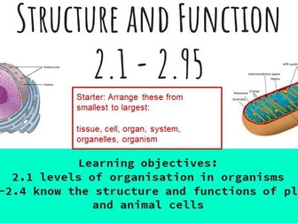 Cell Structure, Function and Cell Transport iGCSE 9-1 Biology