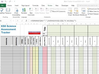 Assessment Tracker (KS5 - but could be adapted to KS3/4)