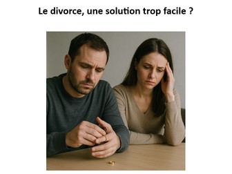 AQA A Level French stimulus card - Le divorce, une solution trop facile