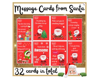 Santa Affirmation Cards - Christmas Messages, Letters, Notecards from Santa K-2