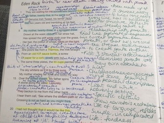 AQA GCSE English Lit Anthology entirely annotated