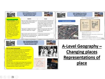 A-Level Geography Changing Places - Lesson 7 - Representations of place