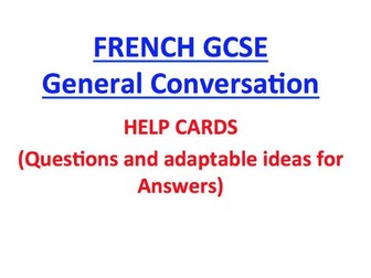 GCSE French General Conversation Qs & As