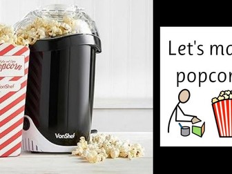 How to make popcorn - PDF PPT Widgit symbolled version