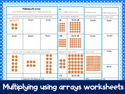 year 2 maths multiplying with arrays differentiated