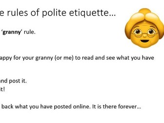 Online chat advice for year 6