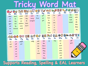 High Frequency & Tricky Word Mat – KS1/2