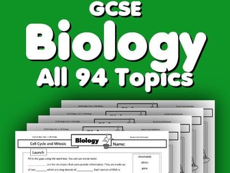 94 Sheet GCSE Biology Mega Bundle