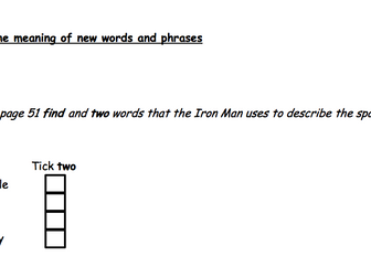 The Iron Man chapter 5 comprehension questions