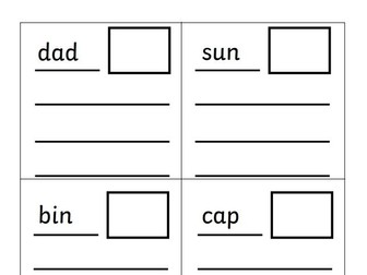 CVC words, read, copy and draw.