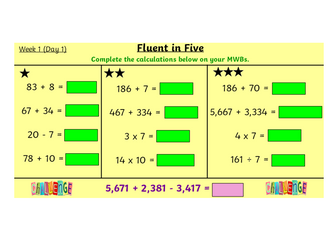 Year 3, 4 & 5 - Fluent in Five