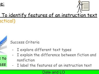 Writing Instructions Literacy Unit of Work