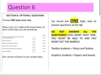 Eduqas D&T 2023 paper exam revision