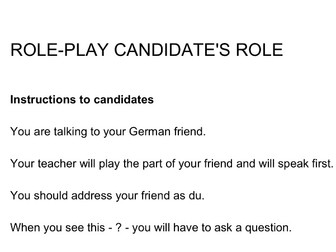 AQA German Oral 2026 Role-Play