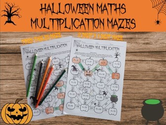 Halloween maths: multiplication mazes