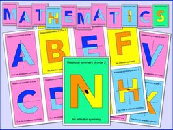 Alphabet Symmetry (Colourful letters in different sizes)