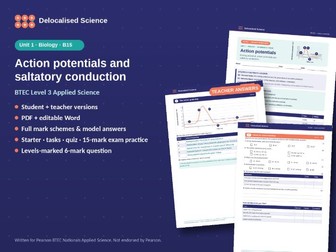 Action Potentials and Saltatory Conduction | BTEC Applied Science