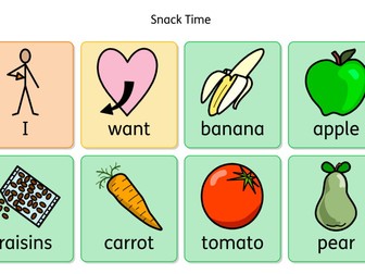 Simple snack time choosing board