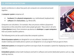 GCSE 9-1 OCR Computer Science Component 1 study guide notes book