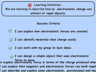 Forces Lesson 5 - Electrostatic and Friction