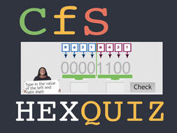 Denary to HEX Interactive HTML5 Quiz